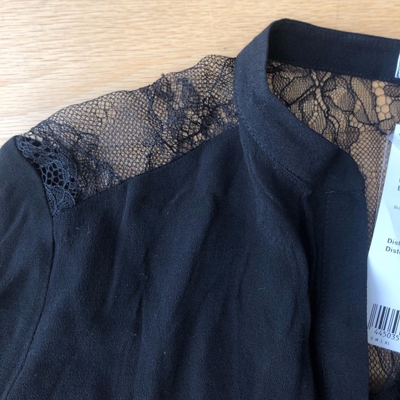 NWT Mango Lace Panel Blouse - Picture 8 of 10